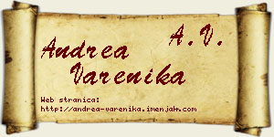 Andrea Varenika vizit kartica